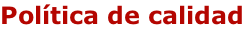 Política de calidad